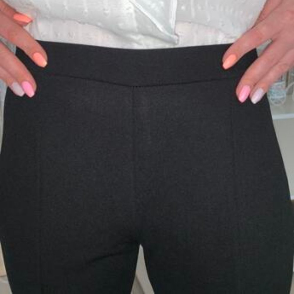 Slit flared dress pants high waist minimalist - Picture 12 of 12